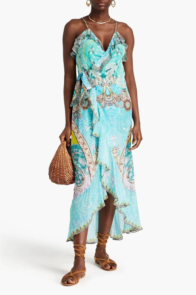 商品Camilla|Embellished printed silk crepe de chine maxi wrap dress,价格¥2777,第2张图片详细描述