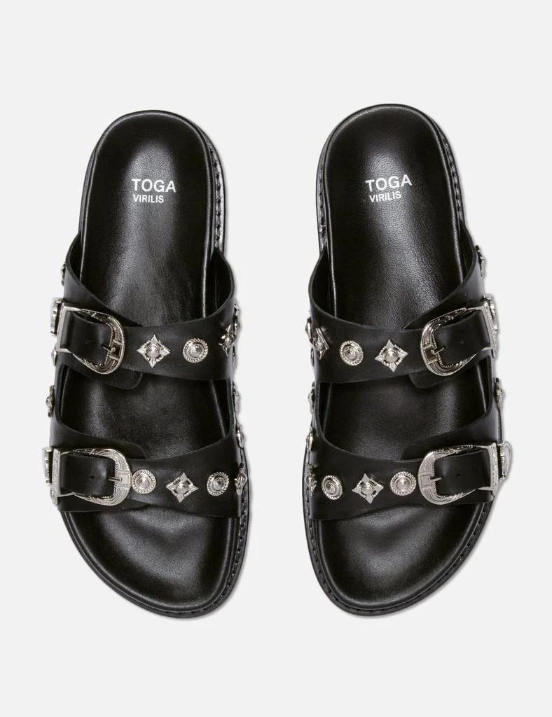 商品Toga Virilis|Studded Leather Slides,价格¥2321,第3张图片详细描述