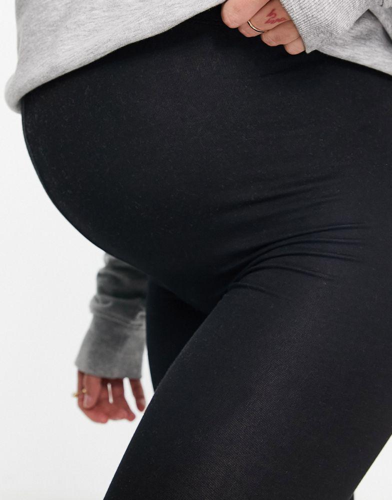 ASOS DESIGN Maternity over the bump leggings in black商品第2张图片规格展示