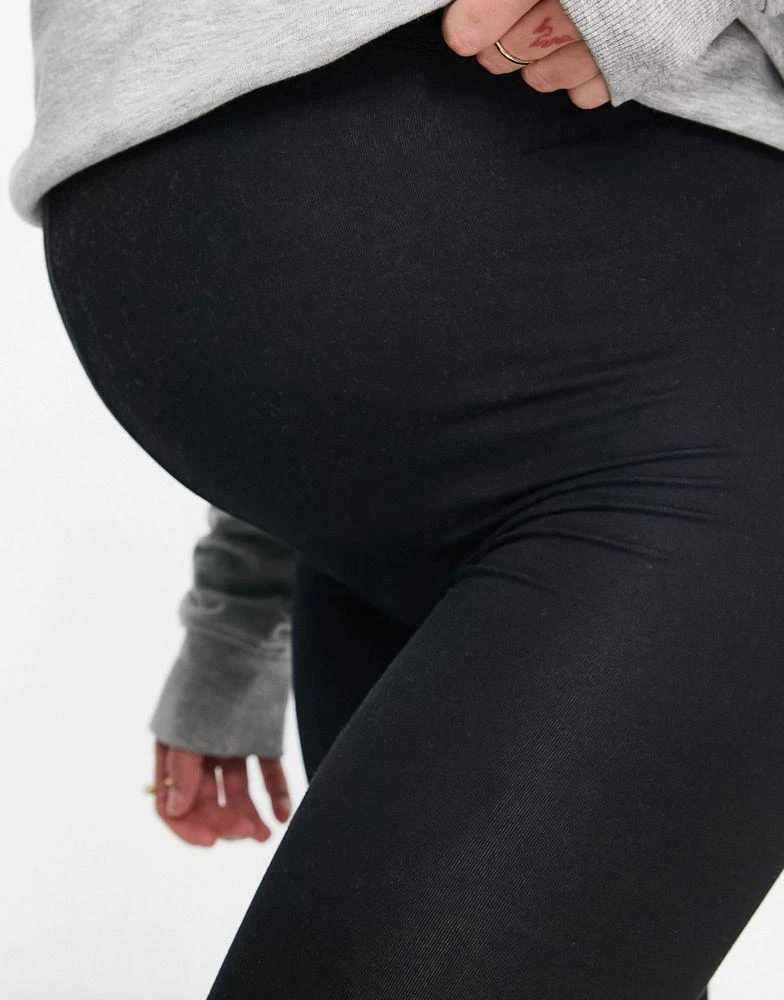 商品ASOS|ASOS DESIGN Maternity over the bump leggings in black,价格¥118,第2张图片详细描述