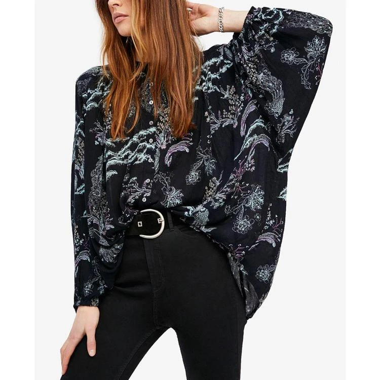 商品Free People|Metallic Blooms Printed Blouse,价格¥412,第1张图片