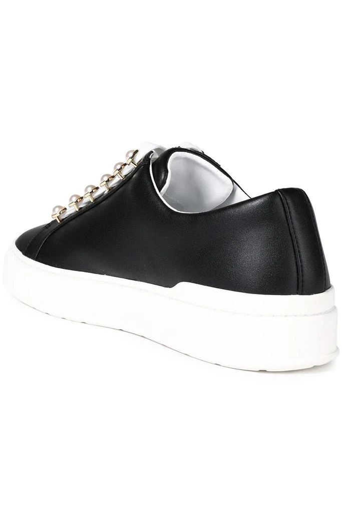 商品Stuart Weitzman|Excelsa faux pearl-embellished leather sneakers,价格¥781,第3张图片详细描述