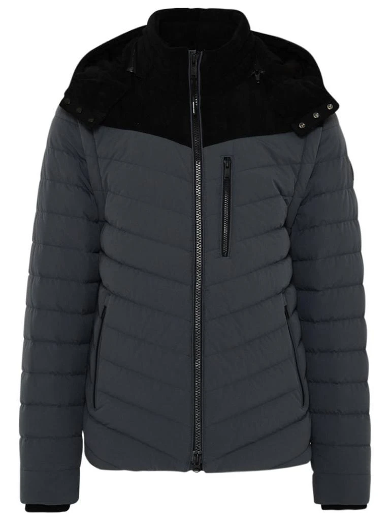 商品Moose Knuckles|CHARCOAL GREY SYNTHETIC TEXTILE SHORT DOWN JACKET,价格¥6425,第1张图片