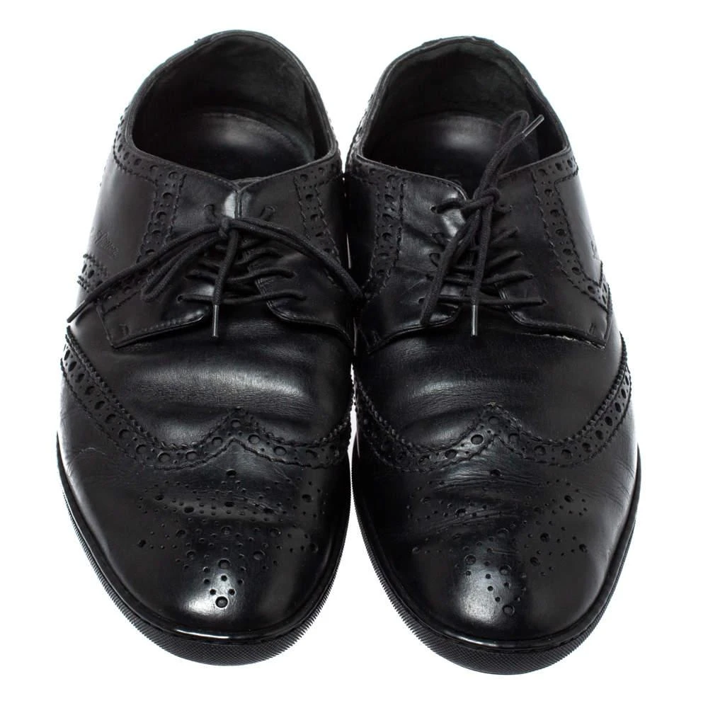 商品[二手商品] Louis Vuitton|Louis Vuitton Black Brogue Leather Explorer Sneakers Size 43.5,价格¥2041,第3张图片详细描述
