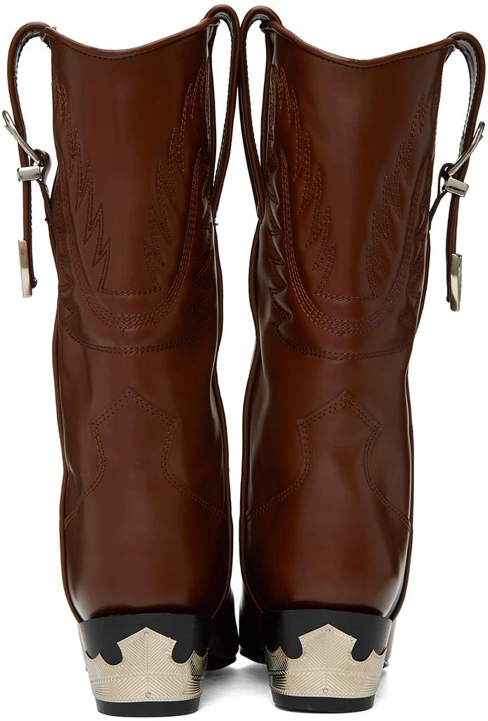 商品Toga Pulla|Burgundy Topstitch Cowboy Boots,价格¥1791,第2张图片详细描述