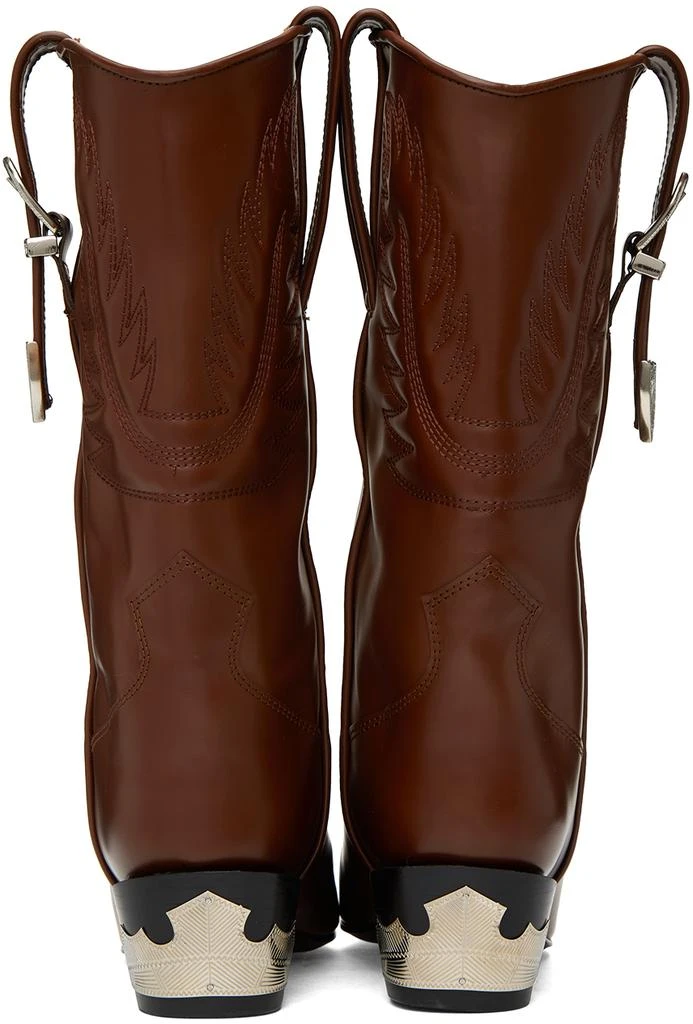 商品Toga Pulla|Burgundy Topstitch Cowboy Boots,价格¥1693,第2张图片详细描述