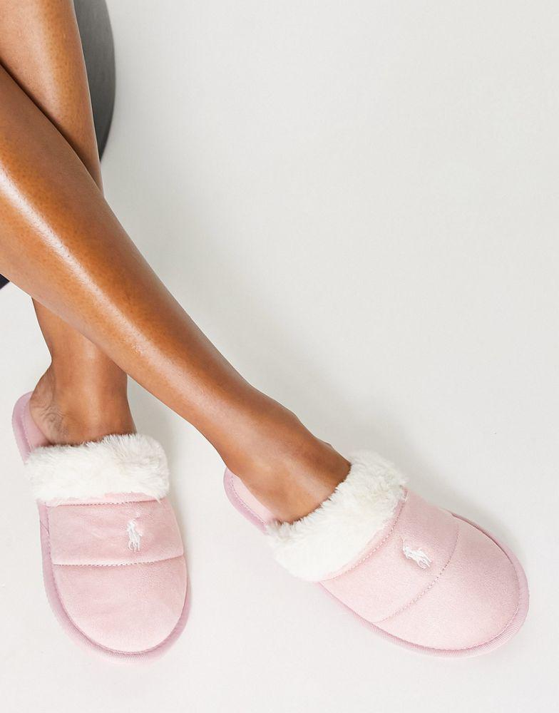 商品Ralph Lauren|Polo Ralph Lauren kelcie padded slipper in pink,价格¥391,第6张图片详细描述
