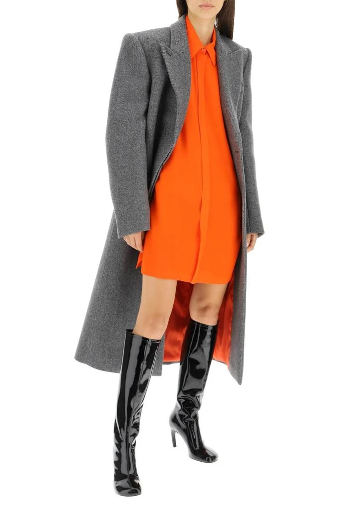 商品Max Mara|'FETTA' LONG COAT IN HERRINGBONE WOOL,价格¥6374,第2张图片详细描述
