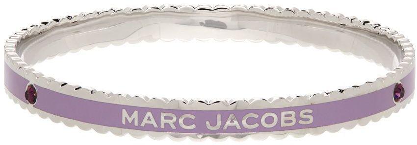 商品Marc Jacobs|Purple & Silver 'The Medallion' Scalloped Bangle,价格¥712,第1张图片