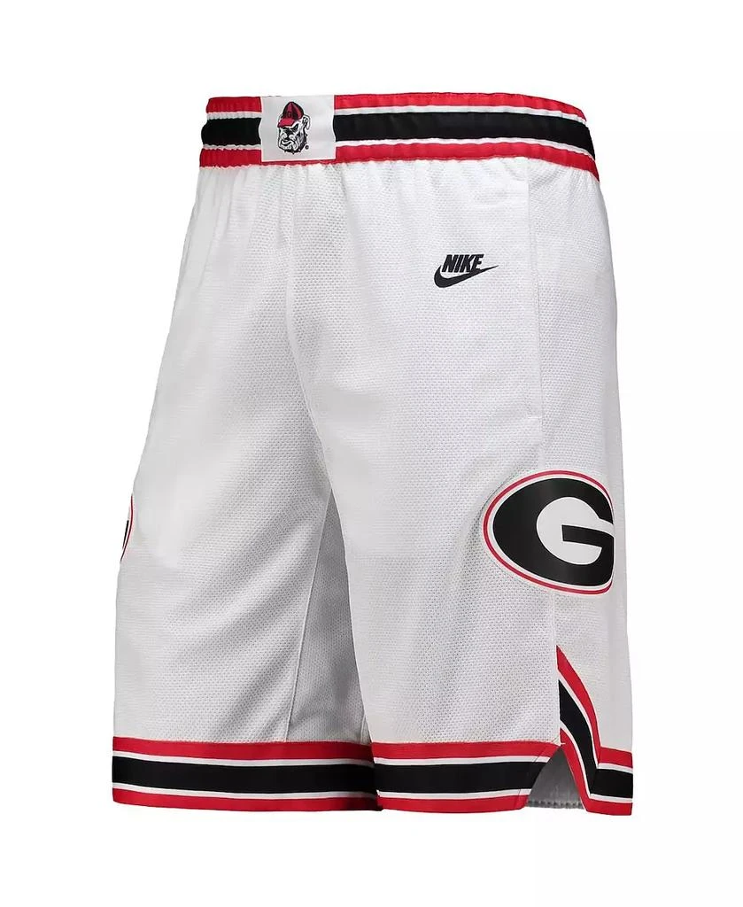 商品NIKE|Men's White Georgia Bulldogs Retro Replica Performance Basketball Shorts,价格¥365,第3张图片详细描述