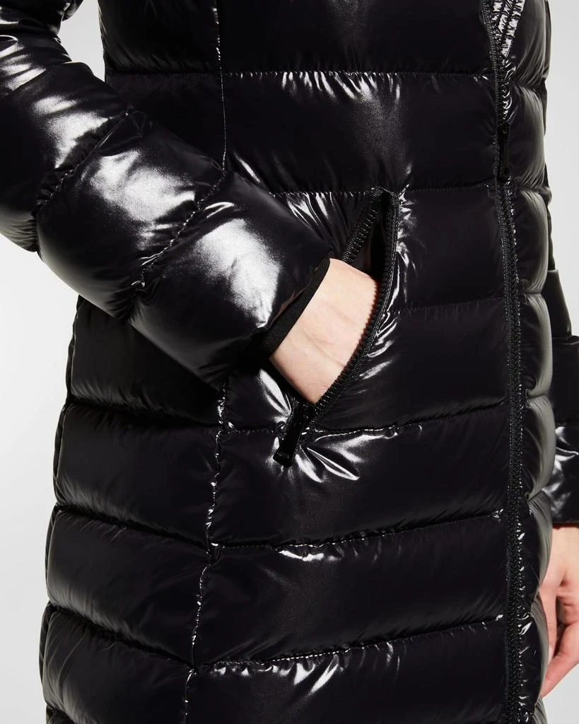 Moka Shiny Fitted Puffer Coat with Hood 商品