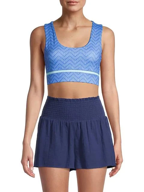 商品Vineyard Vines|Chevron Performance Sports Bra,价格¥173,第3张图片详细描述