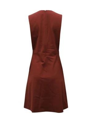 商品[二手商品] Theory|Theory Sleeveless Shift Dress In Burgundy Cotton Blend,价格¥515,第2张图片详细描述