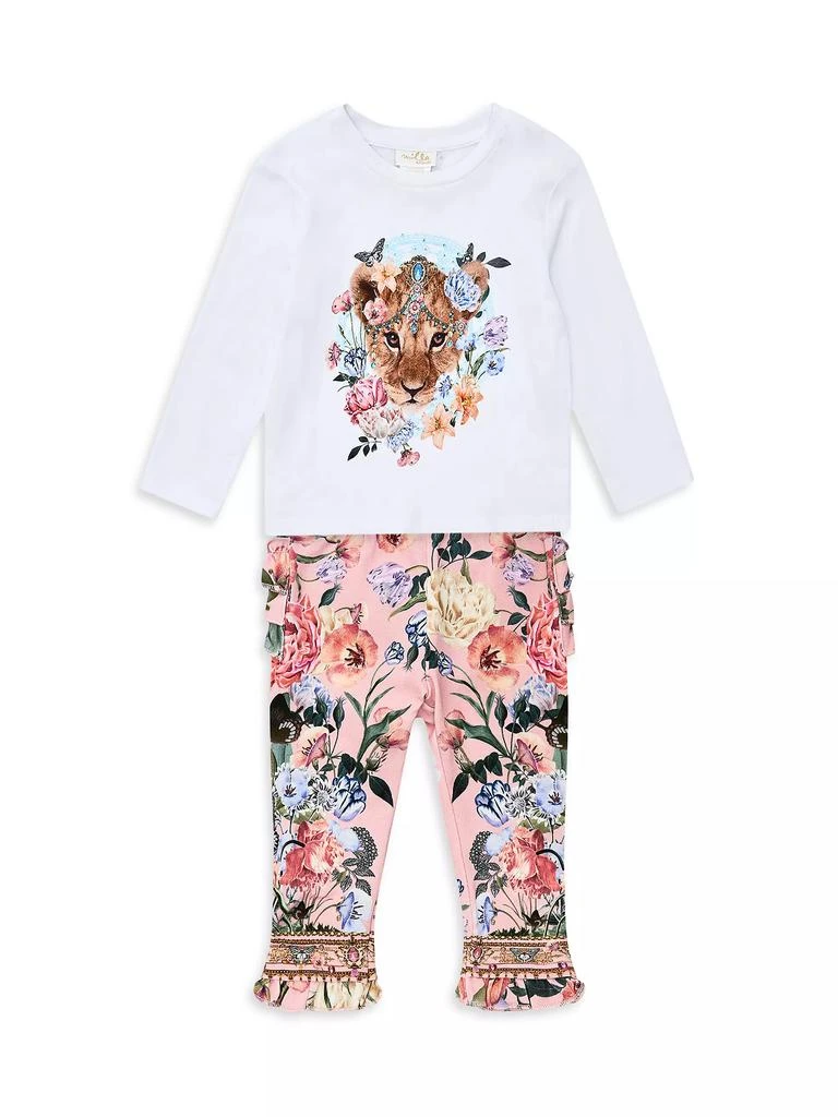 商品Camilla|Baby Girl's Ruffle-Trim Floral Leggings,价格¥520,第2张图片详细描述