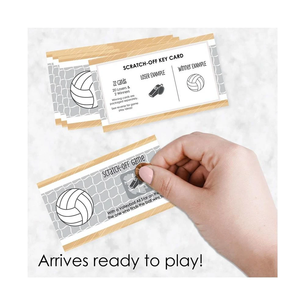 商品Big Dot of Happiness|Bump, Set, Spike - Volleyball - Party Game Scratch Off Cards - 22 Ct,价格¥112,第2张图片详细描述