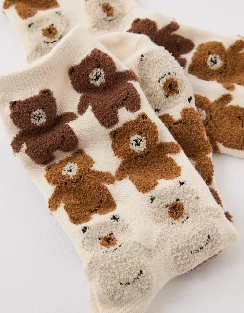 商品AE|AE Teddy Bear Crew Sock,价格¥75,第1张图片