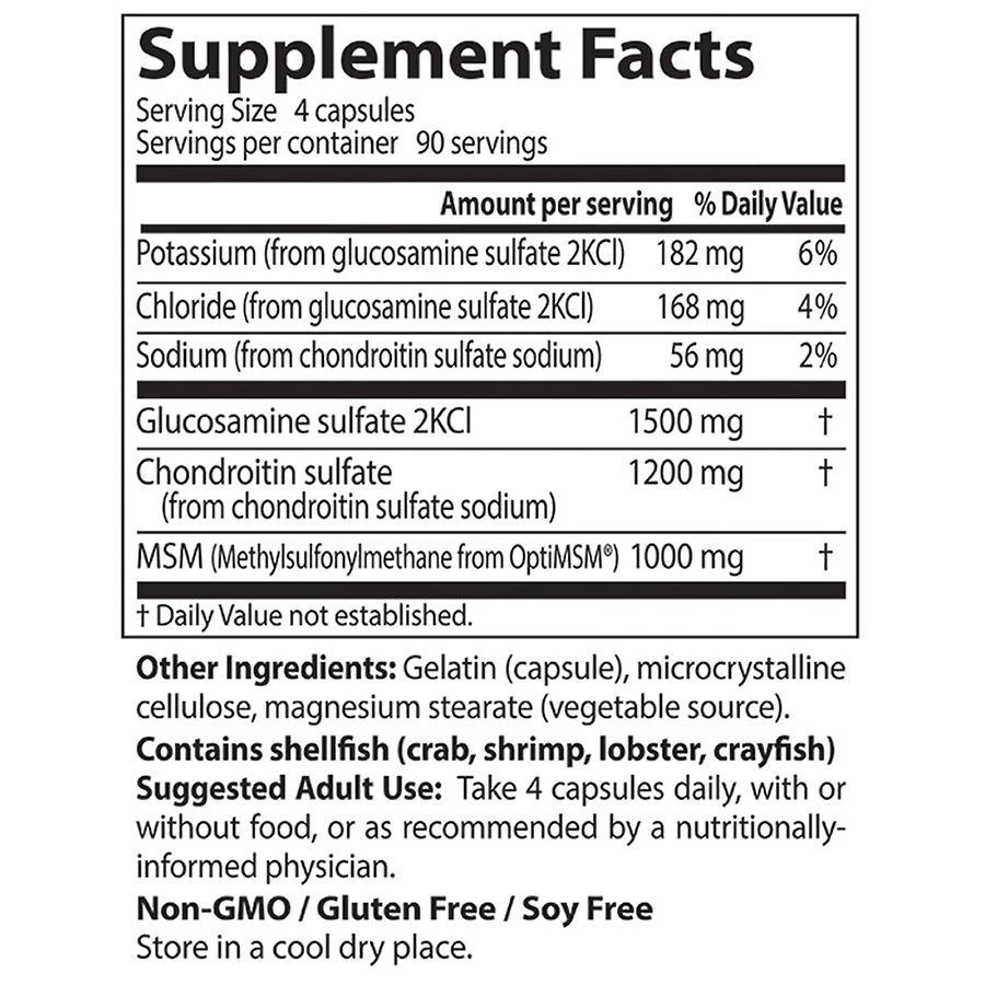 商品Doctor's Best|Glucosamine Chondroitin MSM,价格¥320,第3张图片详细描述