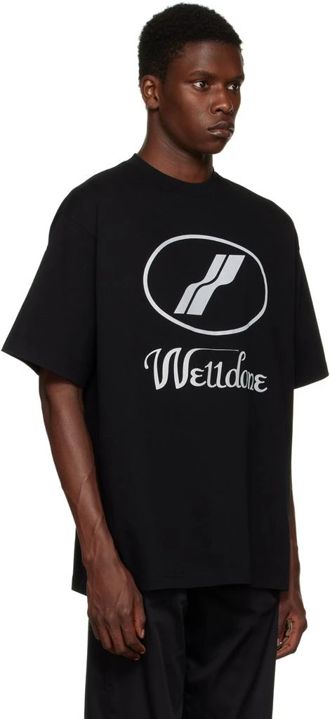 商品We11done|Black Graphic T-Shirt,价格¥949,第2张图片详细描述