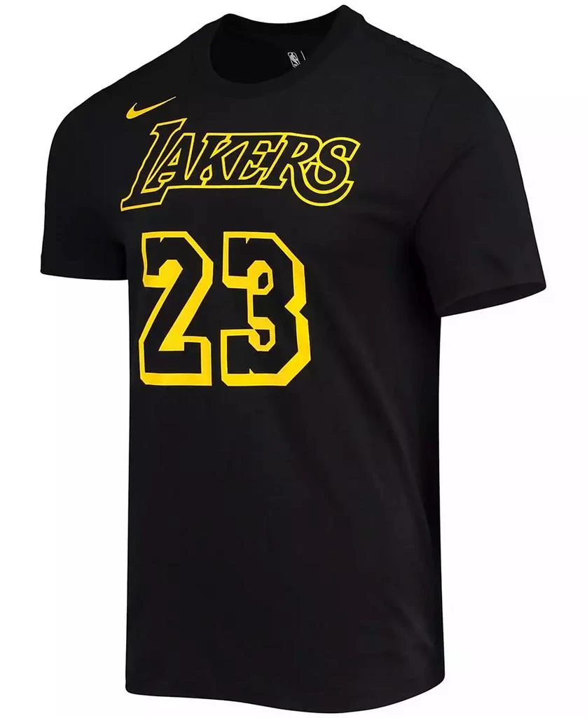 商品NIKE|Men's LeBron James Black Los Angeles Lakers Name and Number Mamba T-shirt,价格¥260,第3张图片详细描述
