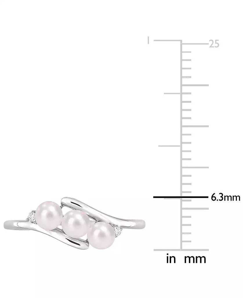 商品Macy's|Cultured Freshwater Pearl (3-1/2-4mm) & Diamond Accent Bypass Ring in Sterling Silver,价格¥1303,第5张图片详细描述