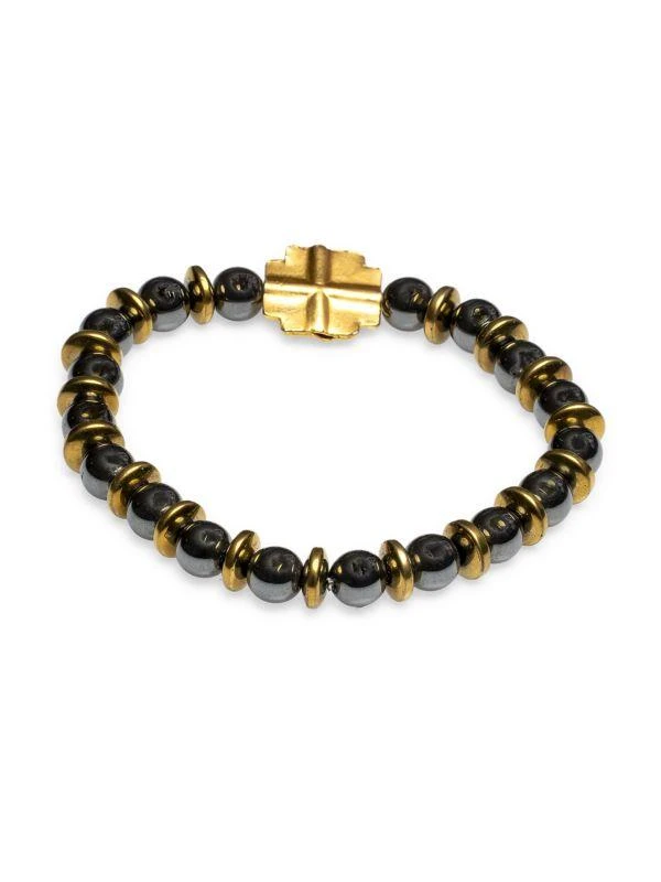 商品Jean Claude|24K Gold Vermeil & Hematite Southern Cross Beaded Bracelet,价格¥477,第2张图片详细描述