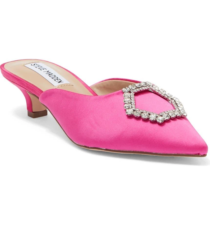 商品Steve Madden|Kees Rhinestone Embellished Kitten Heel Mule,价格¥274,第1张图片