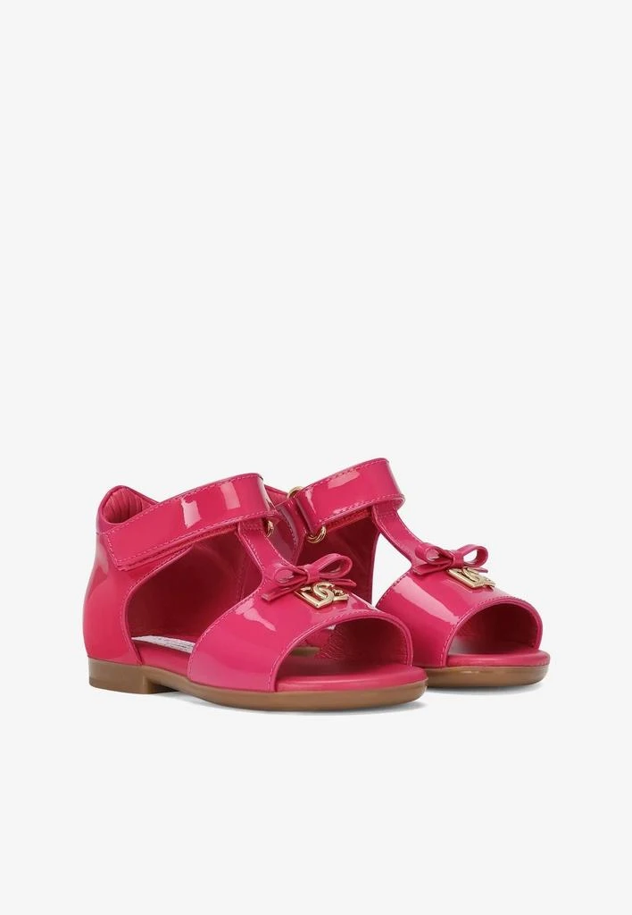 商品Dolce & Gabbana|Baby Girls DG Logo Patent Leather Sandals,价格¥2987,第2张图片详细描述