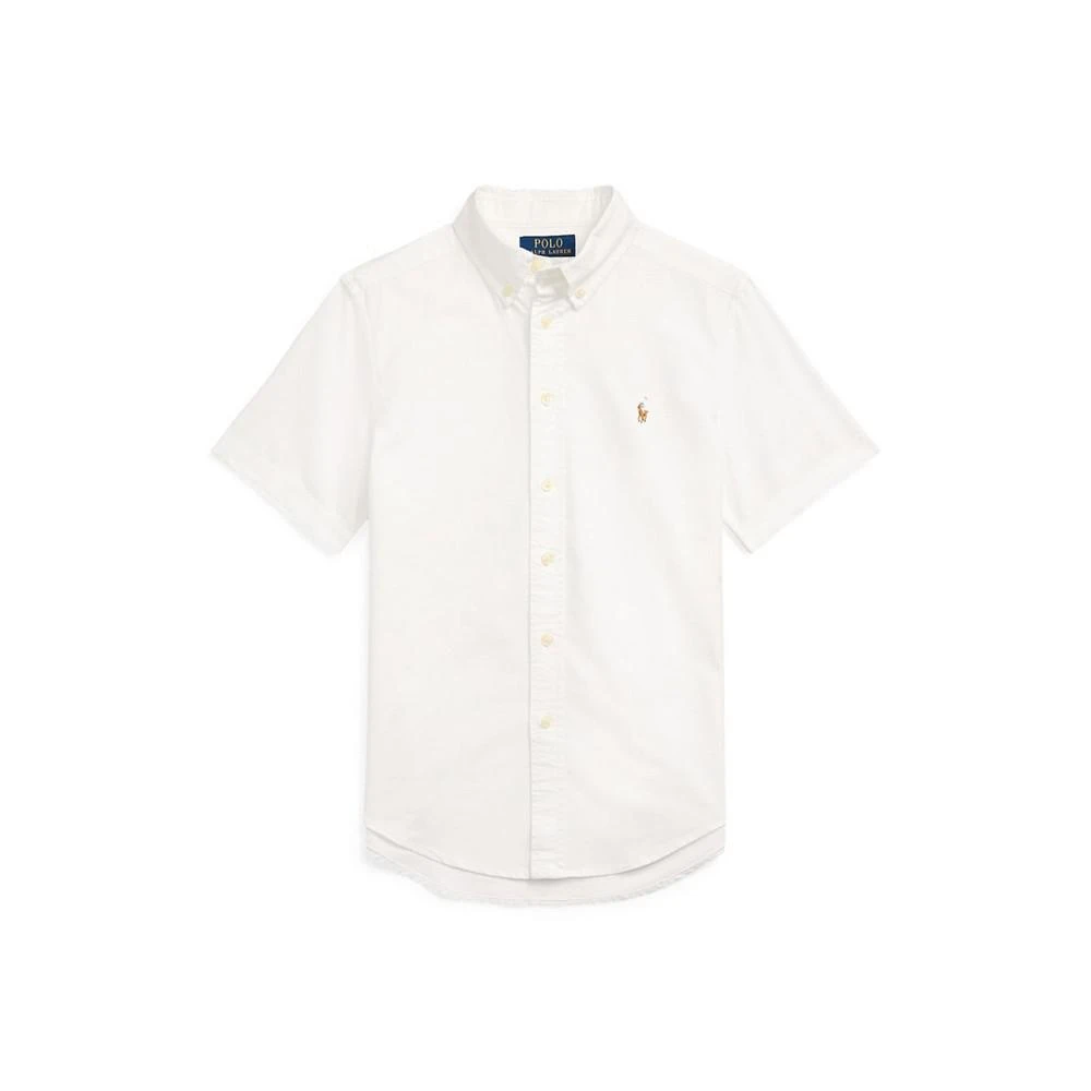 商品Ralph Lauren|Big Boys Cotton Oxford Short-Sleeve Shirt,价格¥372,第1张图片