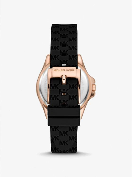 商品Michael Kors|Mini Pilot Pavé Rose Gold-Tone and Logo Silicone Watch,价格¥668,第3张图片详细描述