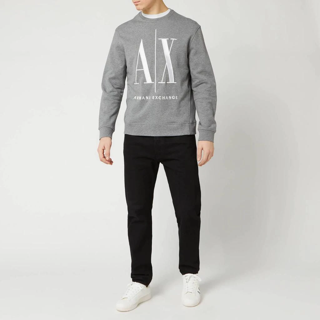 商品Armani Exchange|Armani Exchange Men's Big Ax Crewneck Sweatshirt - Heather Grey,价格¥445,第3张图片详细描述