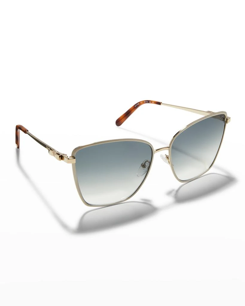 商品Salvatore Ferragamo|Vara Bow Metal Butterfly Sunglasses,价格¥1460,第1张图片