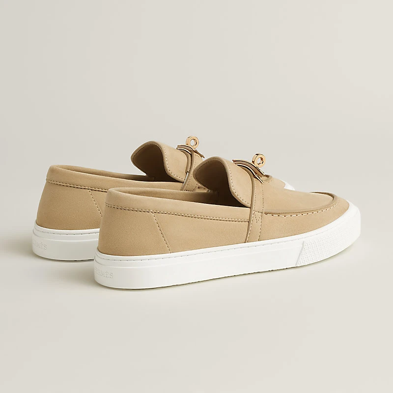 商品Hermes|Hermes/爱马仕 女士米色绒面山羊皮休闲运动鞋,价格¥8505,第6张图片详细描述