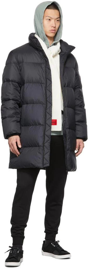 商品Hugo Boss|Grey Wool Ribbed Scarf,价格¥587,第2张图片详细描述