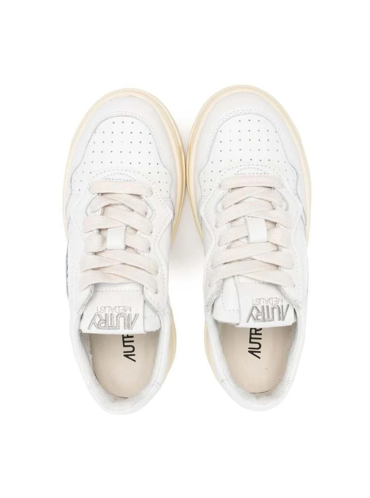 商品Autry|White medalist Low Top Sneakers In Cow Leather Boy,价格¥947,第3张图片详细描述