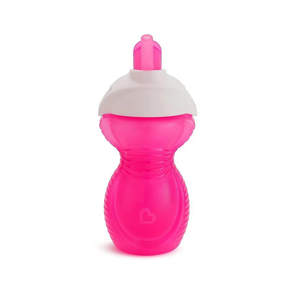 商品Munchkin|Click Lock Flip Straw Cup, Pink/Purple, 9 Ounce, 2 Count,价格¥121,第3张图片详细描述