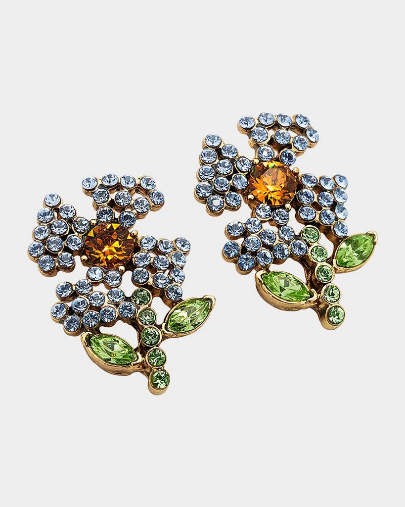 商品Oscar de la Renta|Crystal Flower Earrings,价格¥2066,第3张图片详细描述
