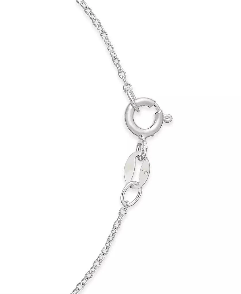 商品Macy's|Pink Cultured Button Freshwater Pearl (6 mm) & Mother-of-Pearl (19-1/2 mm) 18" Pendant Necklace in Sterling Silver,价格¥1122,第2张图片详细描述