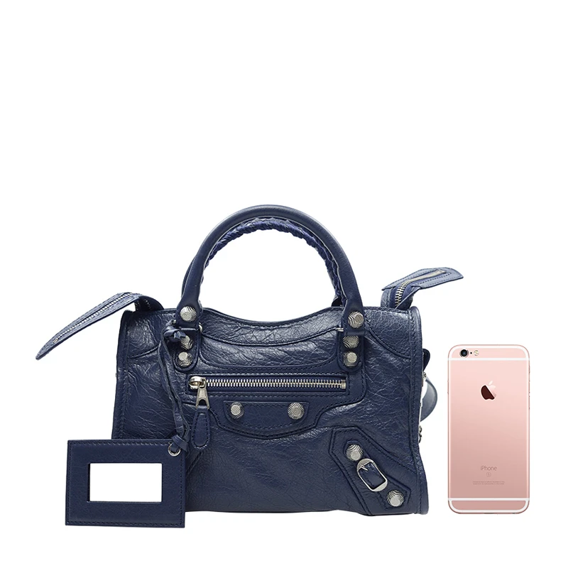 Balenciaga 巴黎世家 女士蓝色羊皮手提斜挎包 309544-D94JN-1365 商品