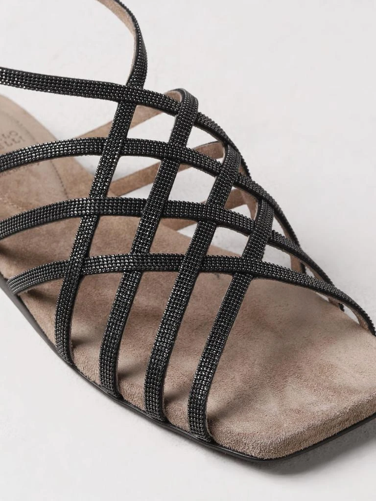商品Brunello Cucinelli|Brunello cucinelli sandal in leather with jewel,价格¥10544,第4张图片详细描述