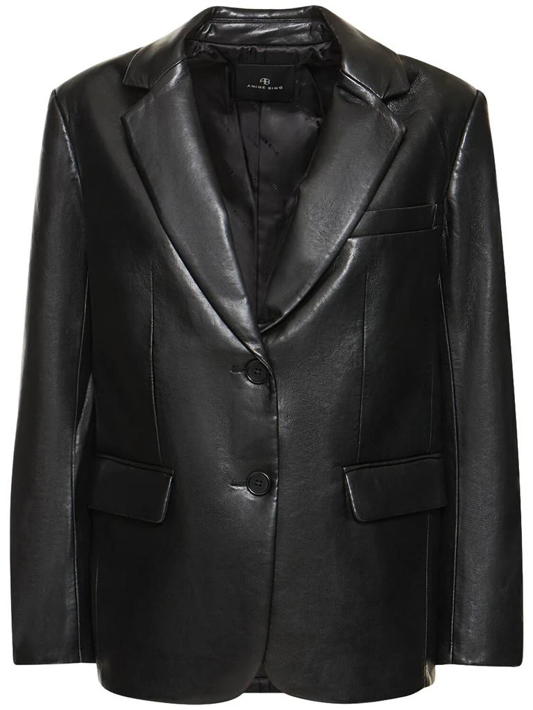 商品ANINE BING|Classic Faux Leather Blazer,价格¥3817,第1张图片