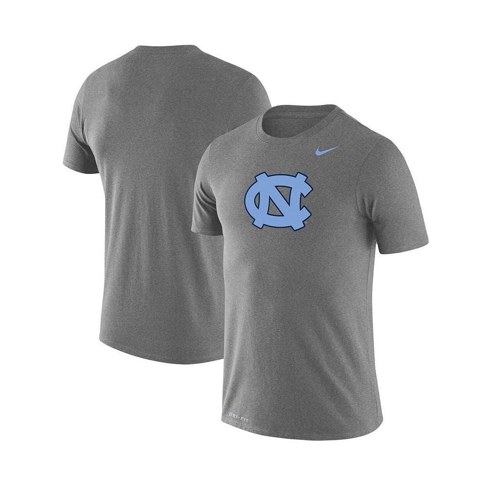 商品NIKE|Men's Heathered Gray North Carolina Tar Heels School Logo Legend Performance T-shirt,价格¥179,第1张图片
