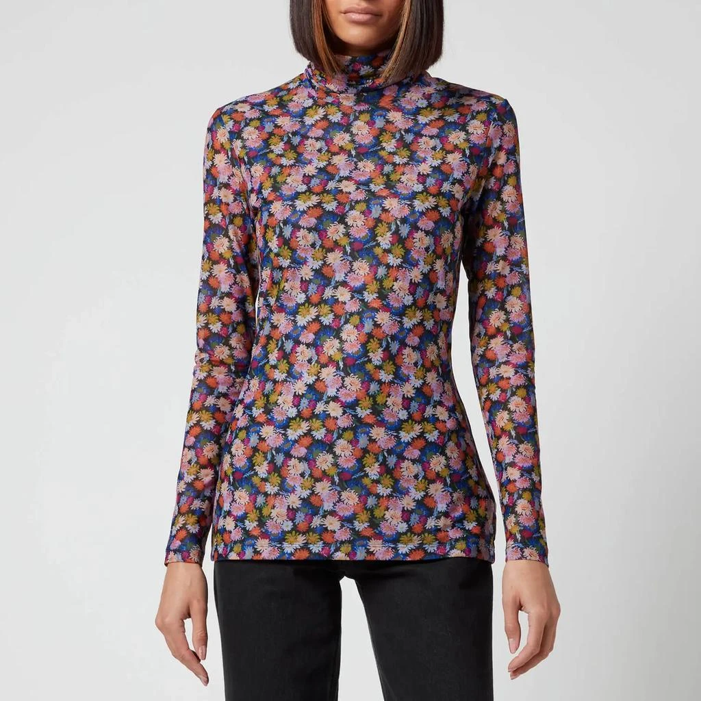 商品Paul Smith|PS Paul Smith Women's Mesh Long Sleeve Floral Top,价格¥509,第1张图片