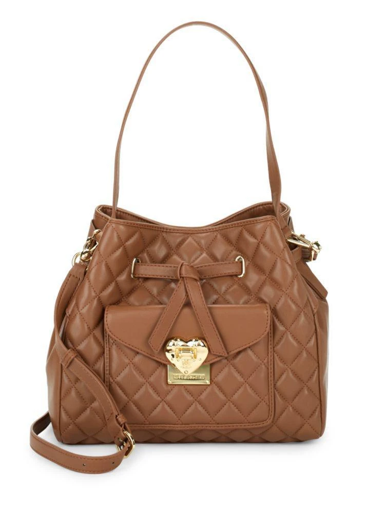 商品Moschino|Quilted Bucket Crossbody Bag,价格¥787,第1张图片