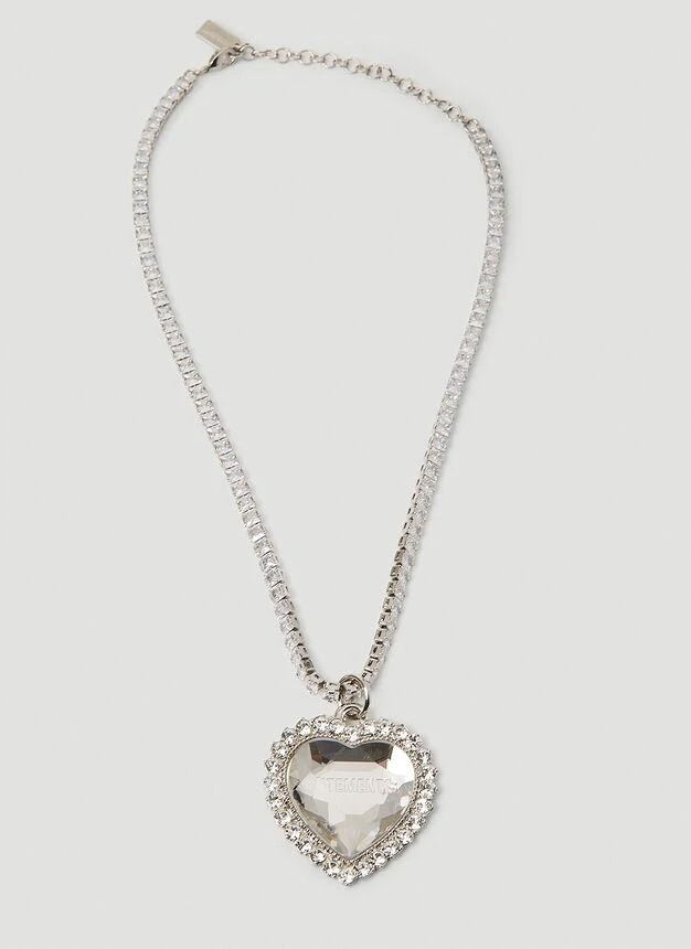 商品Vetements|Crystal Heart Necklace in Silver,价格¥7265,第1张图片