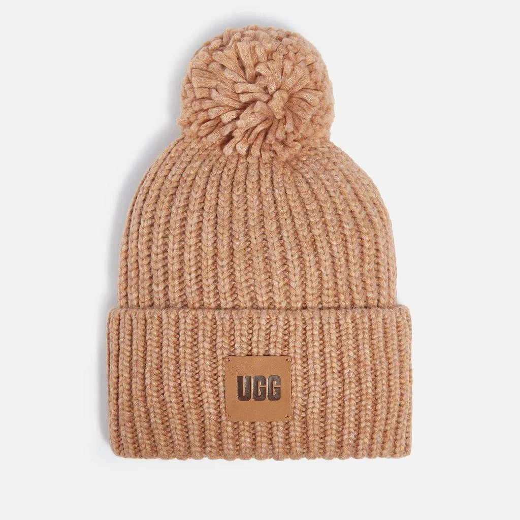商品UGG|UGG Women's Airy Knit Bobble Hat - Camel,价格¥523,第1张图片
