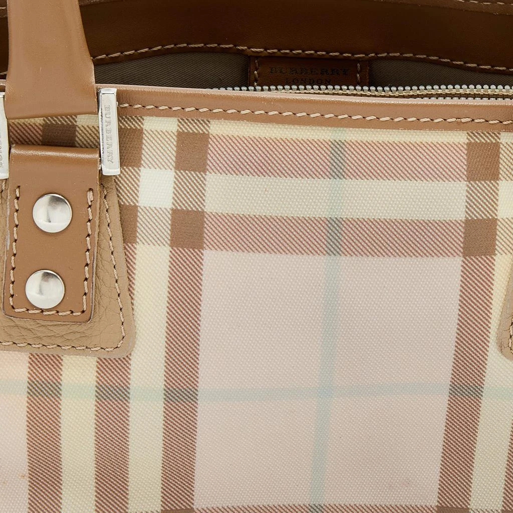 商品[二手商品] Burberry|Burberry Pale Pink/Beige Nova Check Coated Canvas and Leather Tote,价格¥1256,第5张图片详细描述