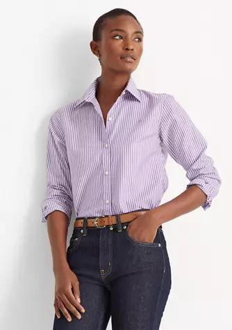 商品Ralph Lauren|Easy Care Striped Cotton Shirt,价格¥499,第1张图片