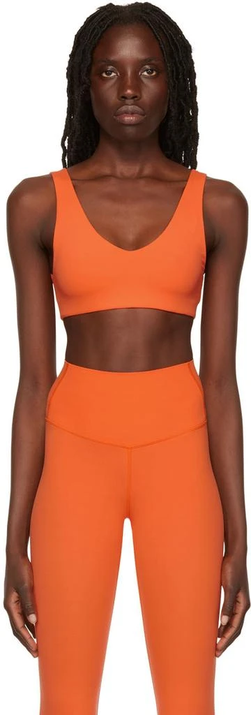 商品Splits59|Orange Nylon Sport Bra,价格¥190,第1张图片