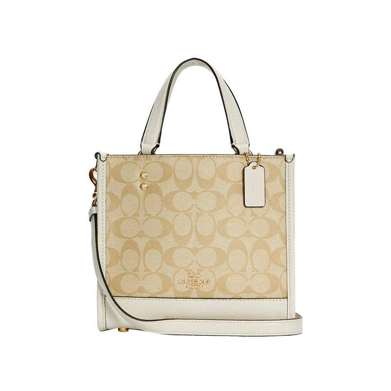 商品Coach|美国直邮COACH 蔻驰 女士Dempsey系列经典标志提花22号托特包斜挎单肩手提包 C5122,价格¥3160,第1张图片