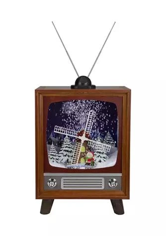 商品Northlight|21Inch Led Lighted Musical Snowing Windmill Tv Set  Decoration,价格¥3556,第1张图片